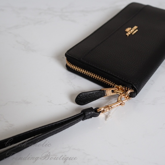 NWT Coach Leather Accordion Zip Wallet/Wristlet - Picture 4 of 8